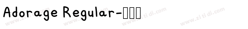 Adorage Regular字体转换